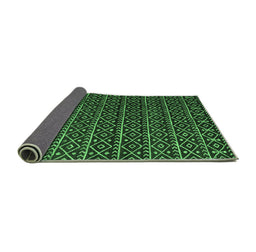 Sideview of Abstract Emerald Green Modern Rug, abs5342emgrn
