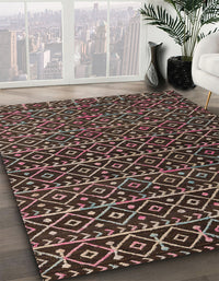 Abstract Red Modern Rug, abs5342