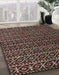 Machine Washable Abstract Night Red Rug in a Family Room, wshabs5342