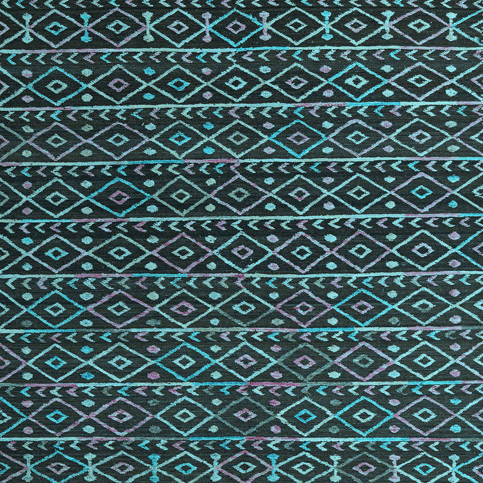 Square Abstract Light Blue Modern Rug, abs5342lblu