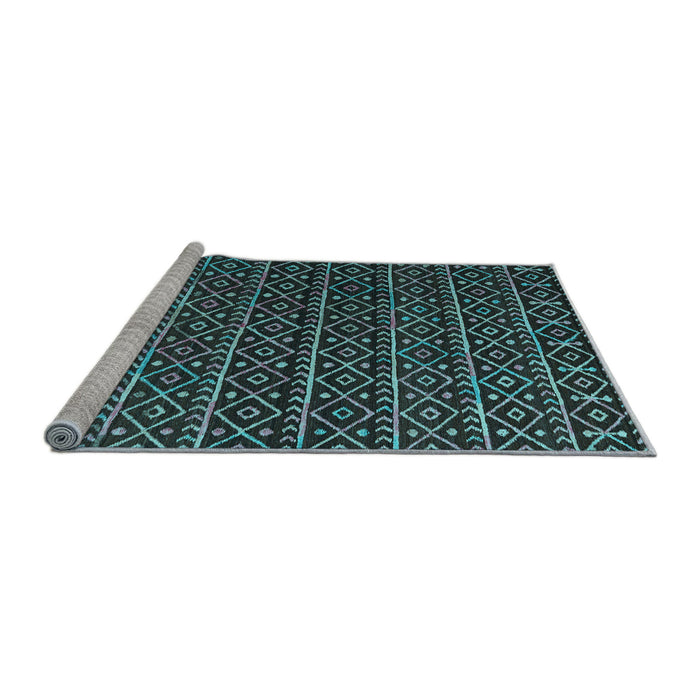 Sideview of Machine Washable Abstract Light Blue Modern Rug, wshabs5342lblu