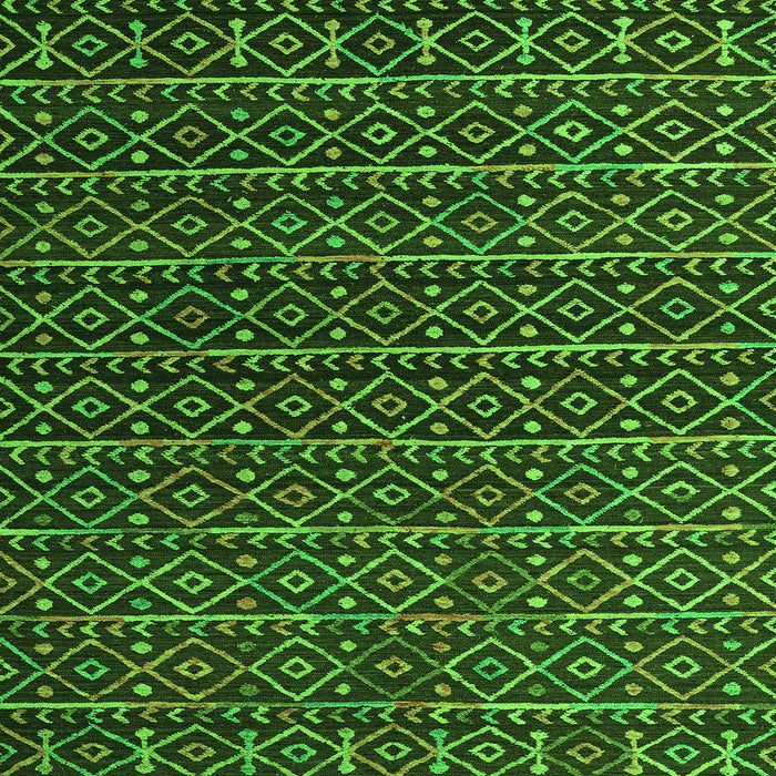 Square Abstract Green Modern Rug, abs5342grn