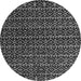 Round Machine Washable Abstract Gray Modern Rug, wshabs5342gry