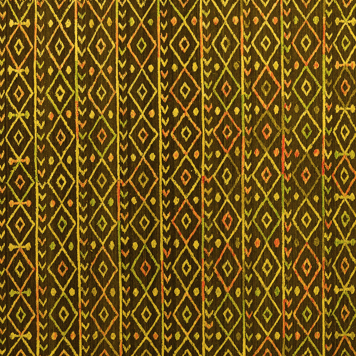 Square Abstract Yellow Modern Rug, abs5342yw
