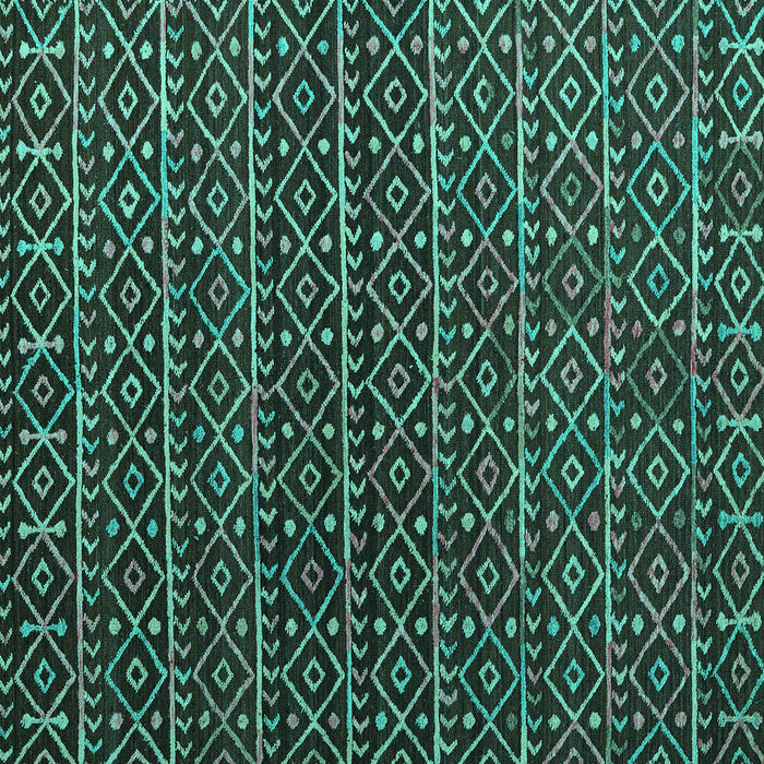 Square Machine Washable Abstract Turquoise Modern Area Rugs, wshabs5342turq