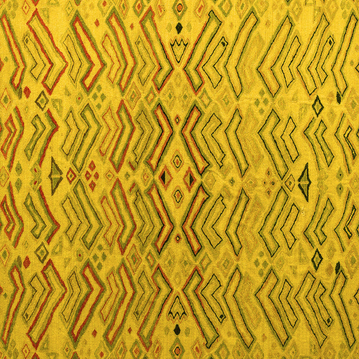 Square Abstract Yellow Modern Rug, abs5343yw