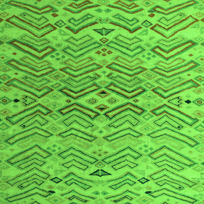Square Abstract Green Modern Rug, abs5343grn