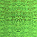 Square Abstract Green Modern Rug, abs5343grn