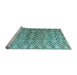 Sideview of Machine Washable Abstract Light Blue Modern Rug, wshabs5343lblu