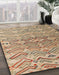 Abstract Brown Modern Rug in Family Room, abs5343