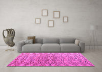 Machine Washable Abstract Pink Modern Rug, wshabs5343pnk