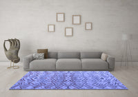 Machine Washable Abstract Blue Modern Rug, wshabs5343blu