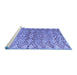 Sideview of Machine Washable Abstract Blue Modern Rug, wshabs5343blu