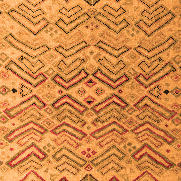 Machine Washable Abstract Orange Modern Area Rugs, wshabs5343org