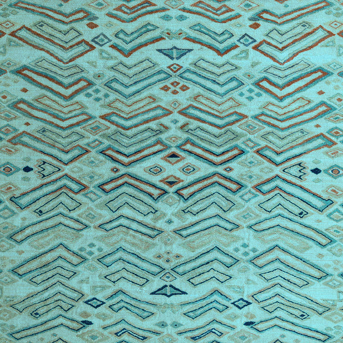 Square Abstract Light Blue Modern Rug, abs5343lblu