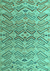 Abstract Turquoise Modern Rug, abs5343turq