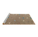 Sideview of Machine Washable Abstract Brown Sugar Brown Rug, wshabs5344