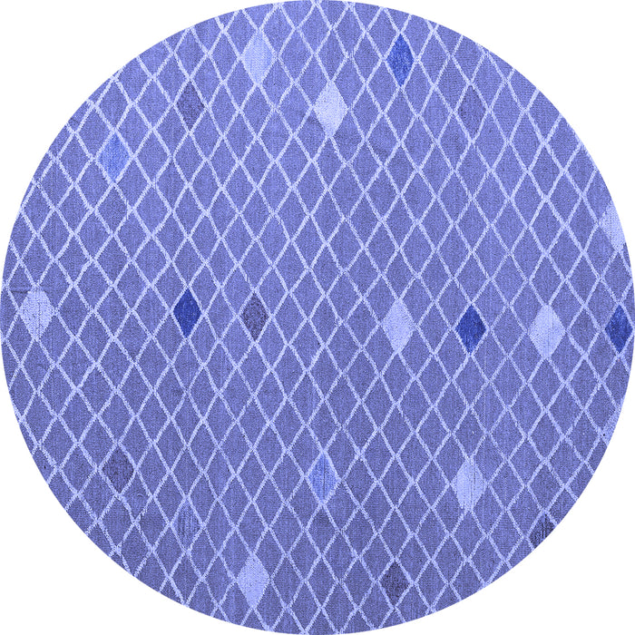 Round Machine Washable Abstract Blue Modern Rug, wshabs5344blu