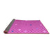 Sideview of Abstract Pink Modern Rug, abs5344pnk