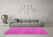 Machine Washable Abstract Pink Modern Rug in a Living Room, wshabs5344pnk