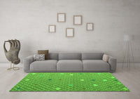 Machine Washable Abstract Green Modern Rug, wshabs5344grn