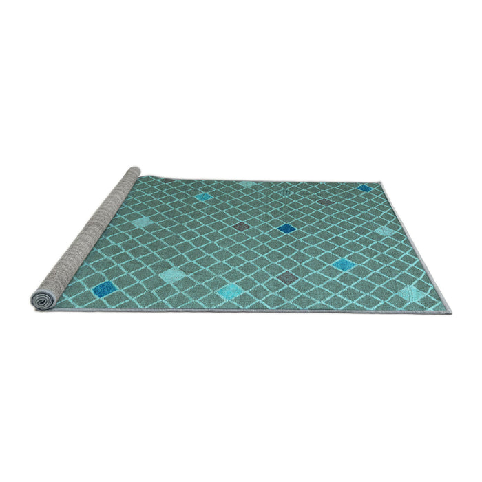 Sideview of Machine Washable Abstract Light Blue Modern Rug, wshabs5344lblu