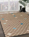 Abstract Brown Modern Rug in Family Room, abs5344