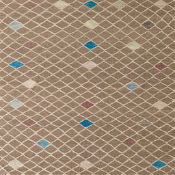 Square Machine Washable Abstract Brown Sugar Brown Rug, wshabs5344