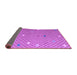 Sideview of Abstract Purple Modern Rug, abs5344pur