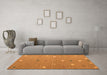 Machine Washable Abstract Orange Modern Area Rugs in a Living Room, wshabs5344org