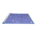 Sideview of Machine Washable Abstract Blue Modern Rug, wshabs5344blu