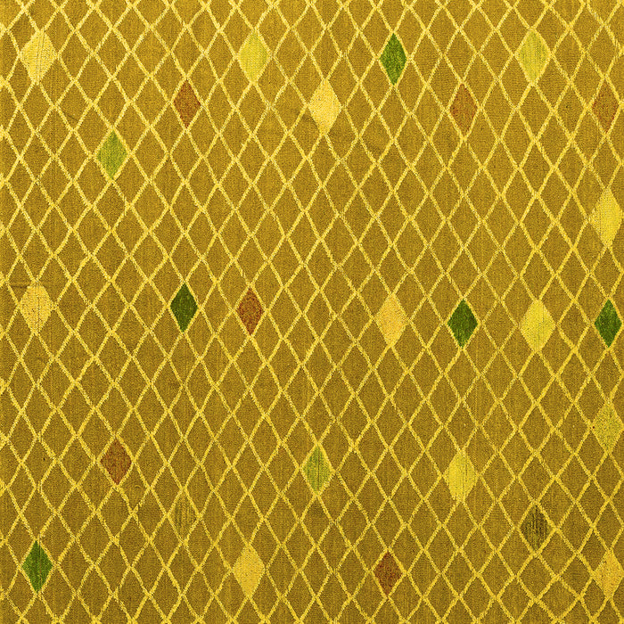 Square Machine Washable Abstract Yellow Modern Rug, wshabs5344yw