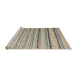 Sideview of Machine Washable Abstract Khaki Green Rug, wshabs5345