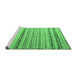 Sideview of Machine Washable Abstract Emerald Green Modern Area Rugs, wshabs5345emgrn