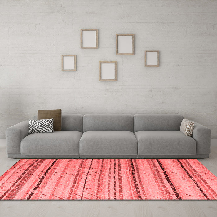 Modern Red Washable Rugs