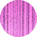 Round Machine Washable Abstract Pink Modern Rug, wshabs5345pnk