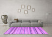 Machine Washable Abstract Purple Modern Area Rugs in a Living Room, wshabs5345pur