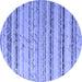 Round Abstract Blue Modern Rug, abs5345blu