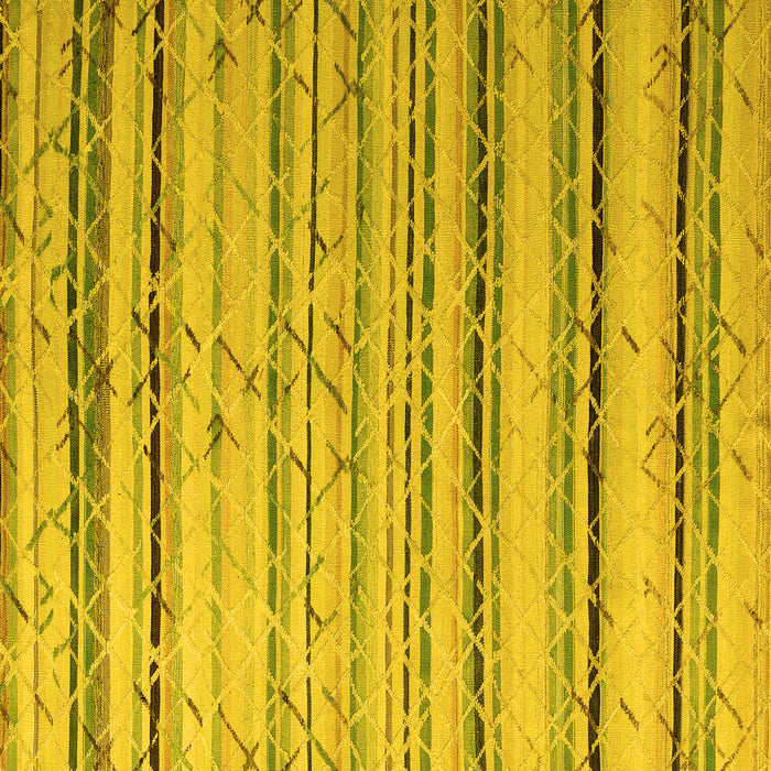 Square Machine Washable Abstract Yellow Modern Rug, wshabs5345yw