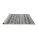 Sideview of Machine Washable Abstract Gray Modern Rug, wshabs5345gry