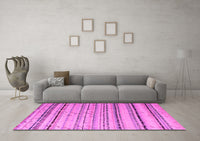 Machine Washable Abstract Pink Modern Rug, wshabs5345pnk