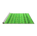 Sideview of Machine Washable Abstract Green Modern Area Rugs, wshabs5345grn