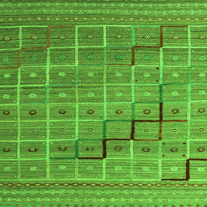 Square Abstract Green Modern Rug, abs5346grn