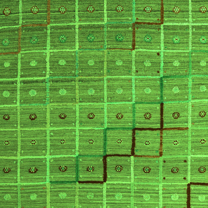 Machine Washable Abstract Green Modern Area Rugs, wshabs5346grn
