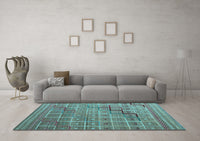 Machine Washable Abstract Light Blue Modern Rug, wshabs5346lblu