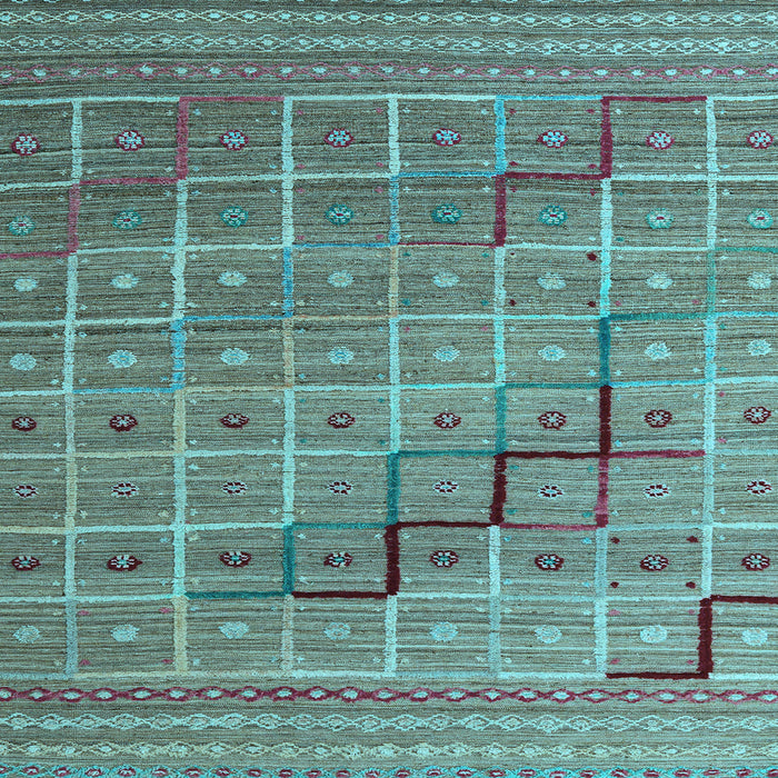 Square Machine Washable Abstract Light Blue Modern Rug, wshabs5346lblu