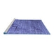 Sideview of Machine Washable Abstract Blue Modern Rug, wshabs5346blu