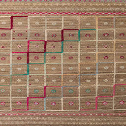 Square Abstract Light Copper Gold Modern Rug, abs5346