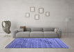 Machine Washable Abstract Blue Modern Rug in a Living Room, wshabs5346blu