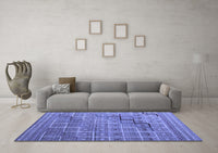 Machine Washable Abstract Blue Modern Rug, wshabs5346blu